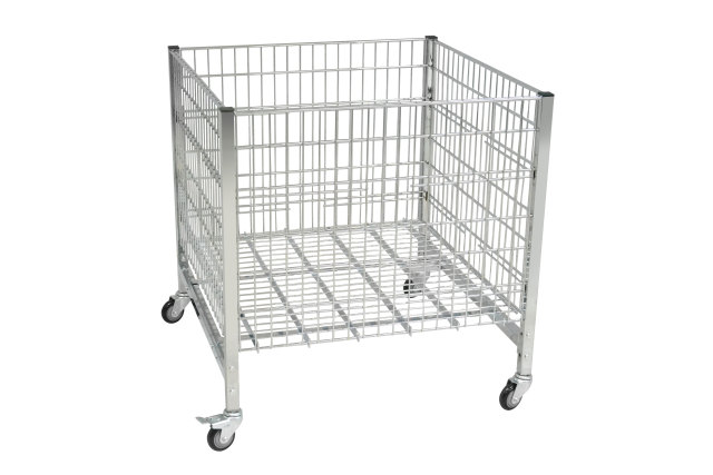 Retail Dump Bin 80x80CM Chrome Mobile Storage Bin