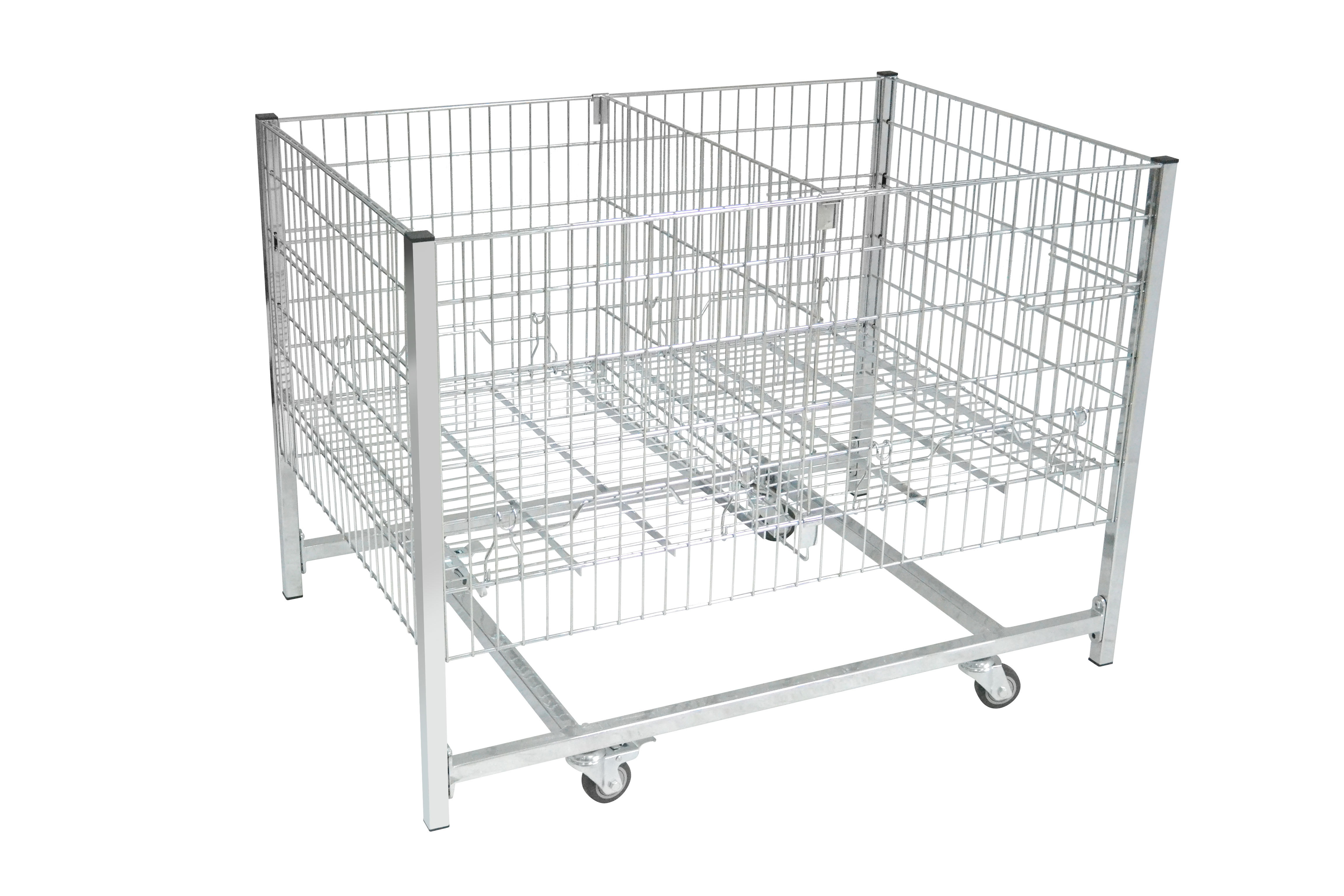 Display-table 120x80cm Chrome Mobile Storage Dump Bin |  Product Display Solution