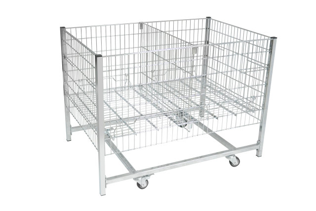Display-table 120x80cm Chrome Mobile Storage Dump Bin |  Product Display Solution