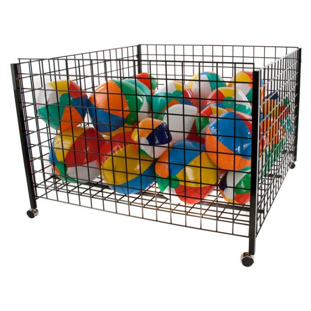 Display-table 120x80cm Chrome Mobile Storage Dump Bin |  Product Display Solution
