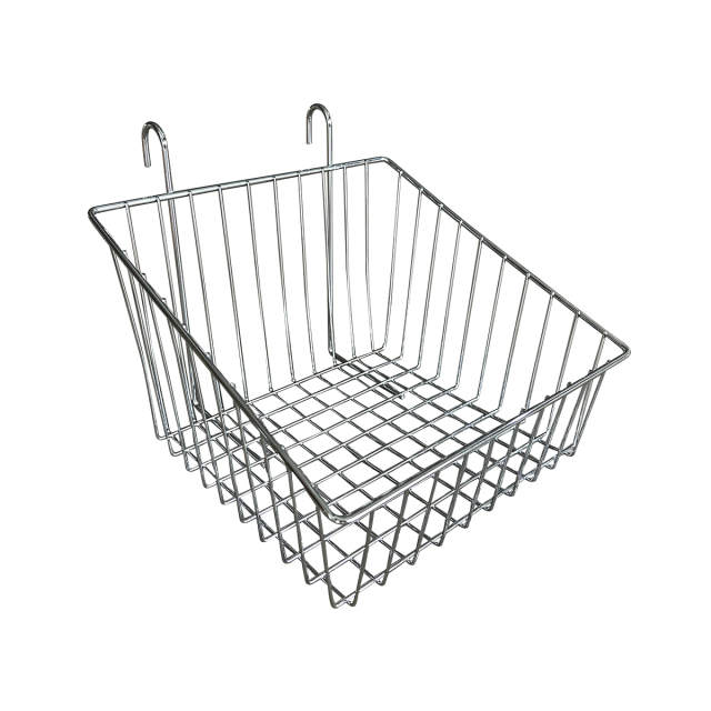 Gridwall Mesh Display Basket 300x300mm – Chrome