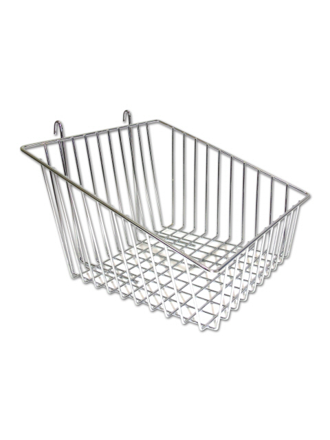 Gridwall Mesh Display Basket 300x300mm – Chrome