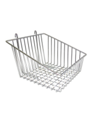 Gridwall Mesh Display Basket 300x300mm – Chrome