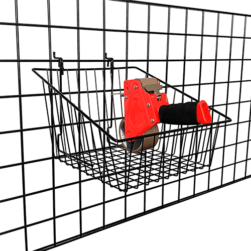 Gridwall Mesh Display Basket 300x300mm – Chrome