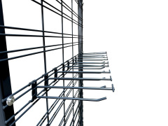 Heavy Duty Powder Coated Gridwall Single Hook with price holder