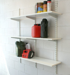 Wall-mounted Twin Slot Shelving Kit – Heavy-Duty Steel