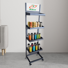 6 layer Metal Display Rack For Liquor/Bottle/Food Products
