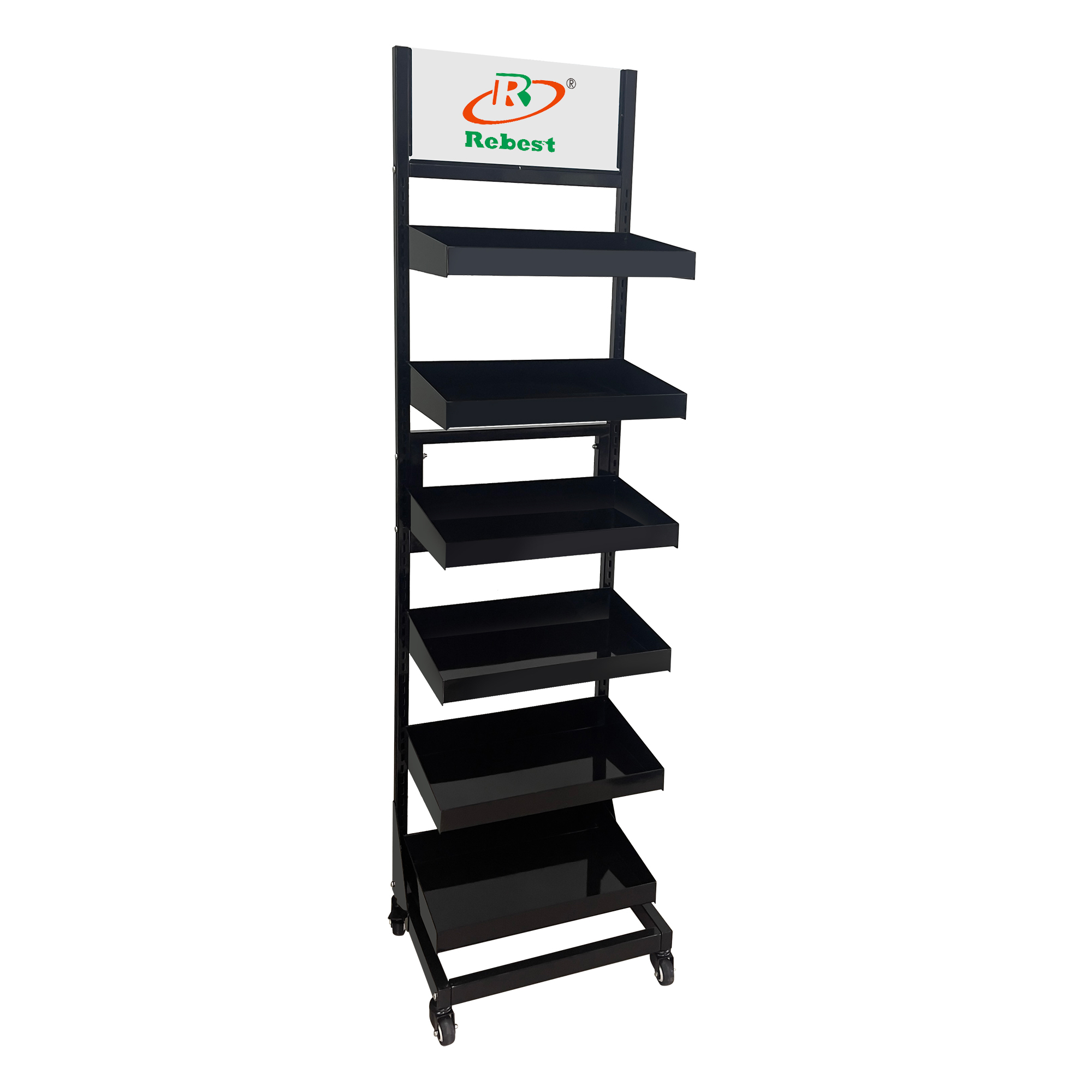 6 layer Metal Display Rack For Liquor/Bottle/Food Products