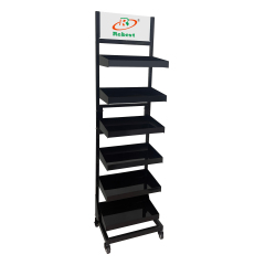 6 layer Metal Display Rack For Liquor/Bottle/Food Products