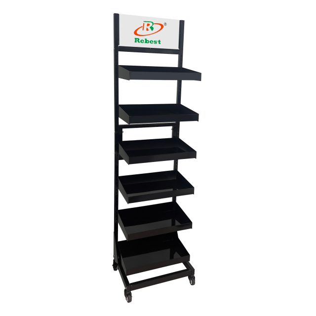 6 layer Metal Display Rack For Liquor/Bottle/Food Products