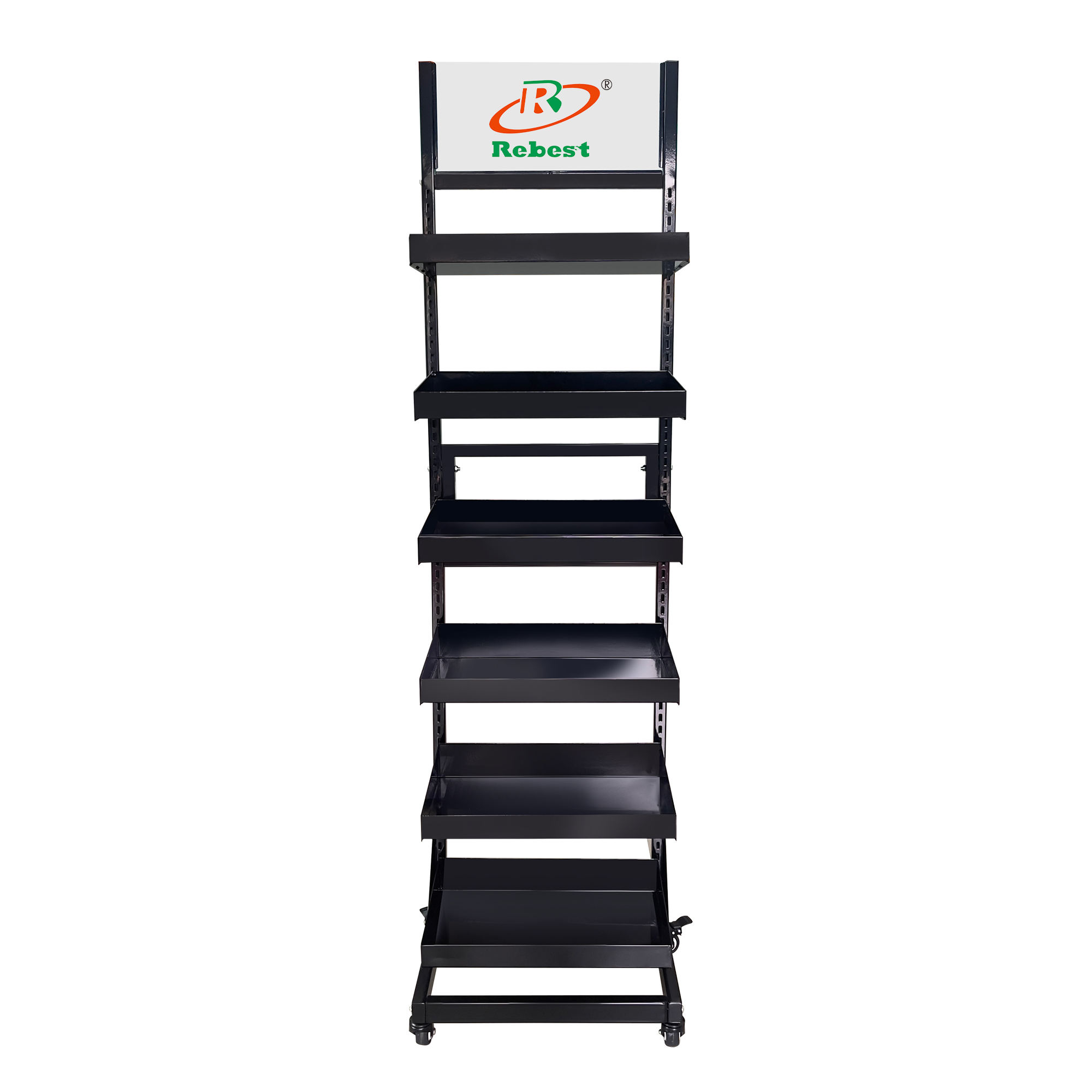 6 layer Metal Display Rack For Liquor/Bottle/Food Products