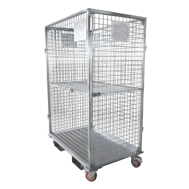 Full Security Roll Container – Heavy-Duty Galvanized Steel Trolley (300kg)