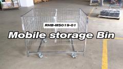 Display-table 120x80cm Chrome Mobile Storage Dump Bin |  Product Display Solution