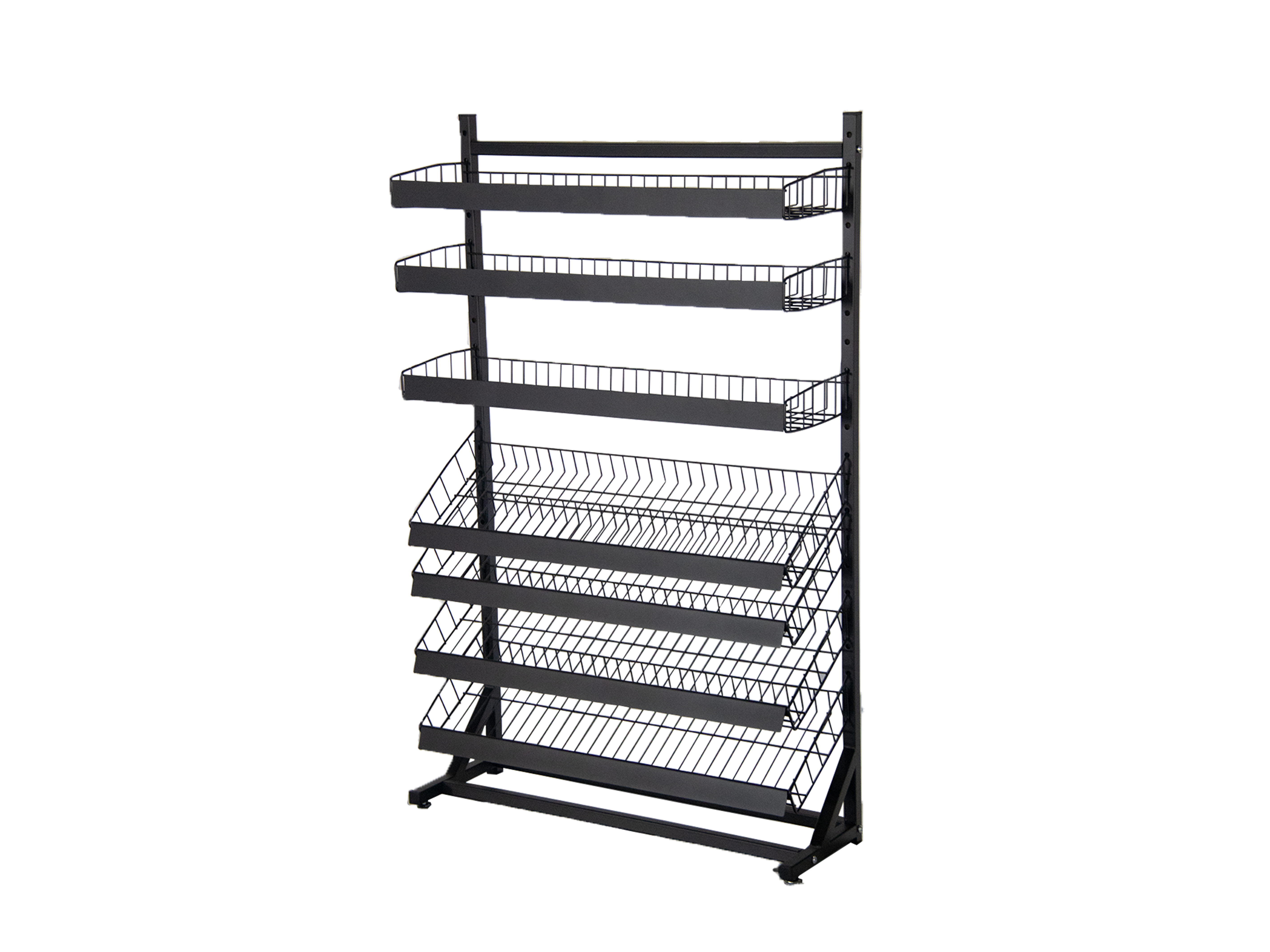 7-Tier Snack Wire Display Rack For Sweet & Chewing Gum