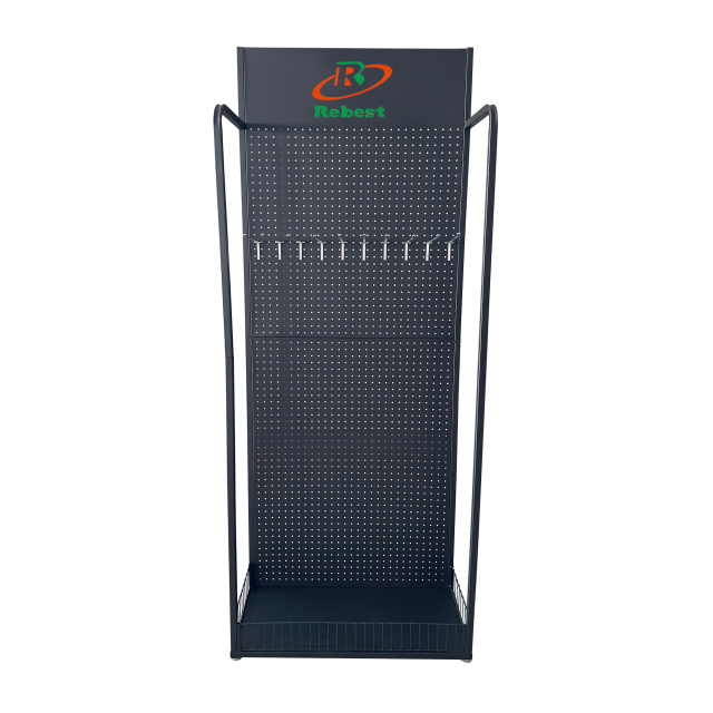 Metal Party Display Rack with Hooks & Logo Header