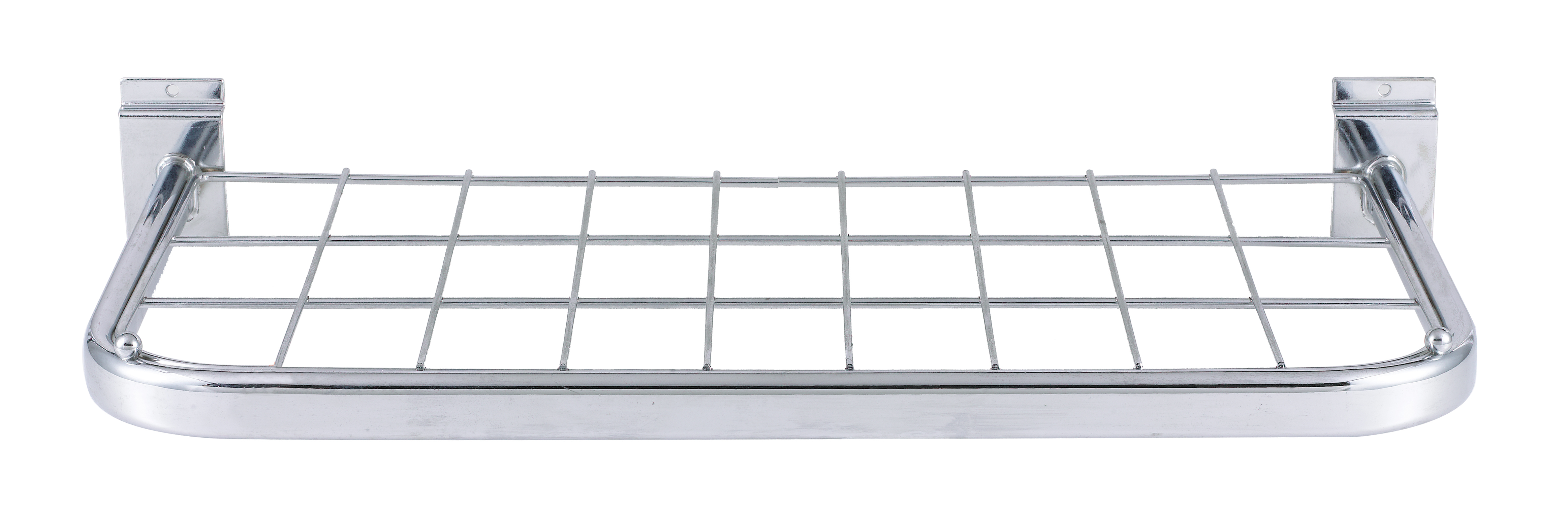 Slatwall U-Shaped Chrome Metal Wire Shelf 900x300mm | Retail Display