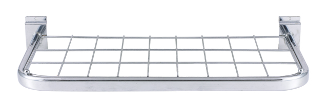 Slatwall U-Shaped Chrome Metal Wire Shelf 900x300mm | Retail Display