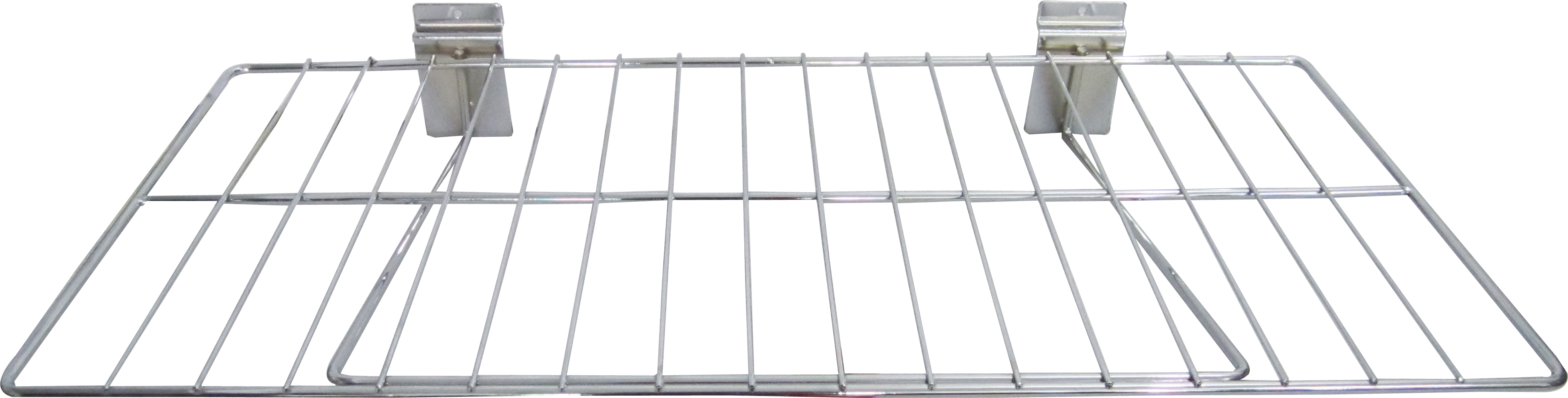 Slatwall Chrome Metal Flat Wire Shelf 600x300mm