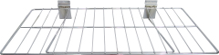 Slatwall Chrome Metal Flat Wire Shelf 600x300mm