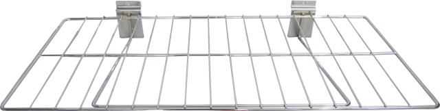 Slatwall Chrome Metal Flat Wire Shelf 600x300mm