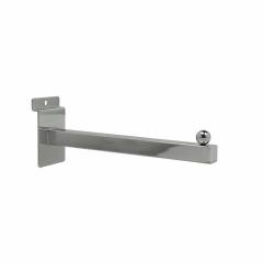 Slatwall Square Chrome Tube Straight Faceout Arm