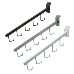 5-Hook Waterfall Arm for Slatwall – 400mm Metal Display