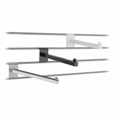 Slatwall Square Chrome Tube Straight Faceout Arm