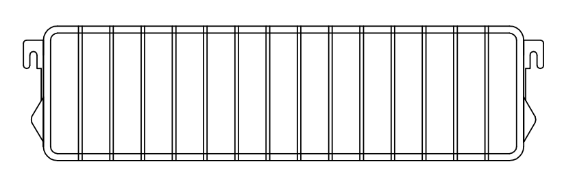 Chrome Wire Divider D37×H9.5cm – Shelf Organizer (50pcs)