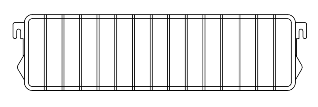 Chrome Wire Divider D37×H9.5cm – Shelf Organizer (50pcs)