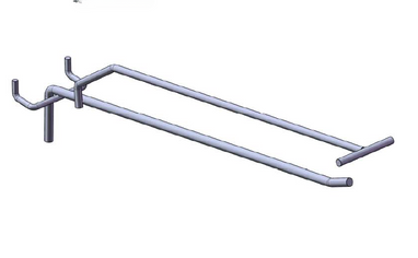 Metal Single Hook with price tag for Pegboard