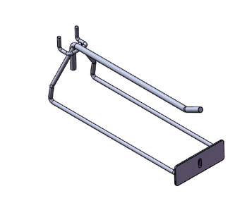 Metal Pegboard Hook with Anti-Drop Design – 200mm