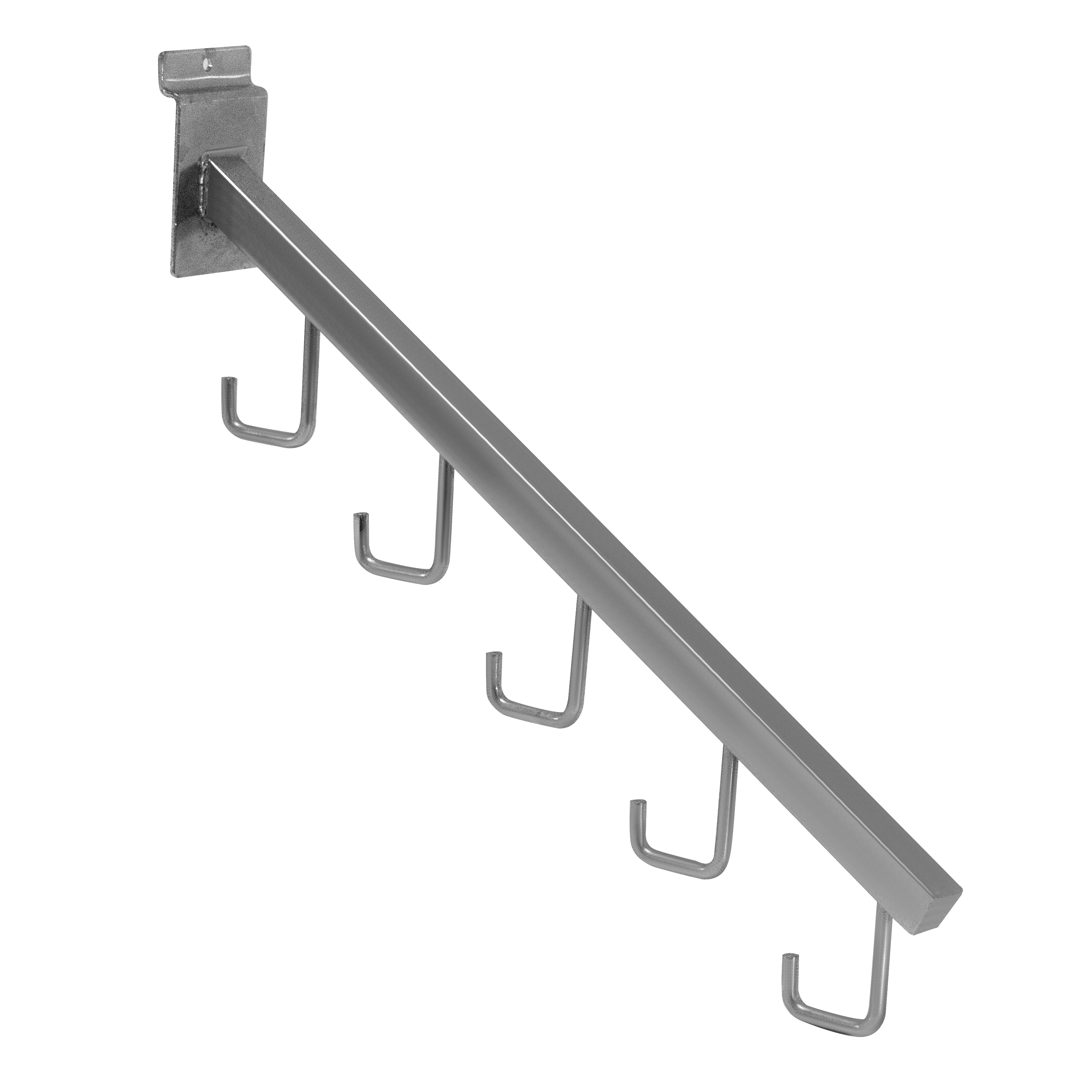 5-Hook Waterfall Arm for Slatwall – 400mm Metal Display