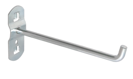 Metal Single prong Tool Hook For Bott Pegboard- 80/120mm Zinc plated