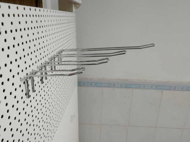 Metal Pegboard Double Hook