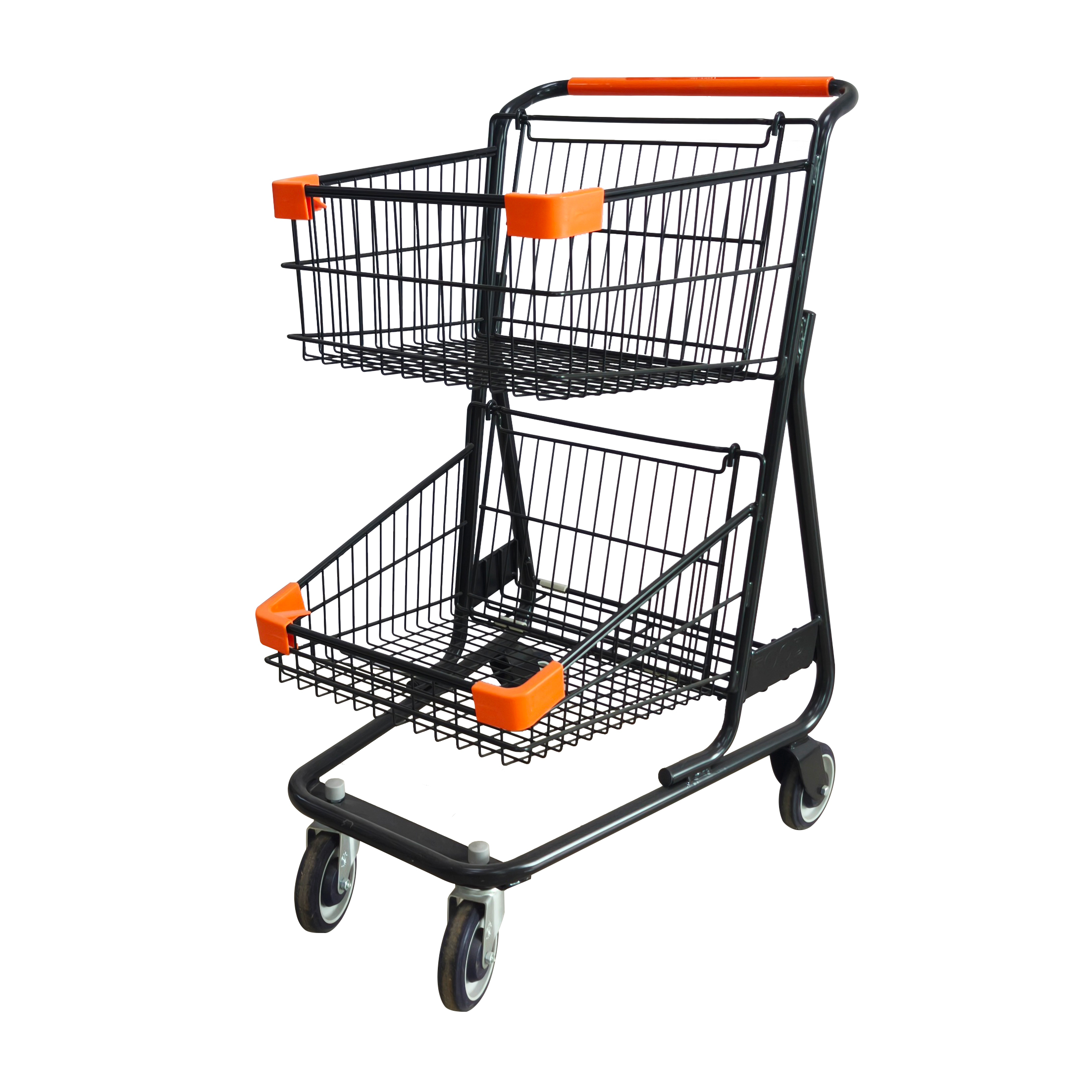 Double Basket Metal Express Shopping Cart