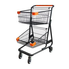 Double Basket Metal Express Shopping Cart