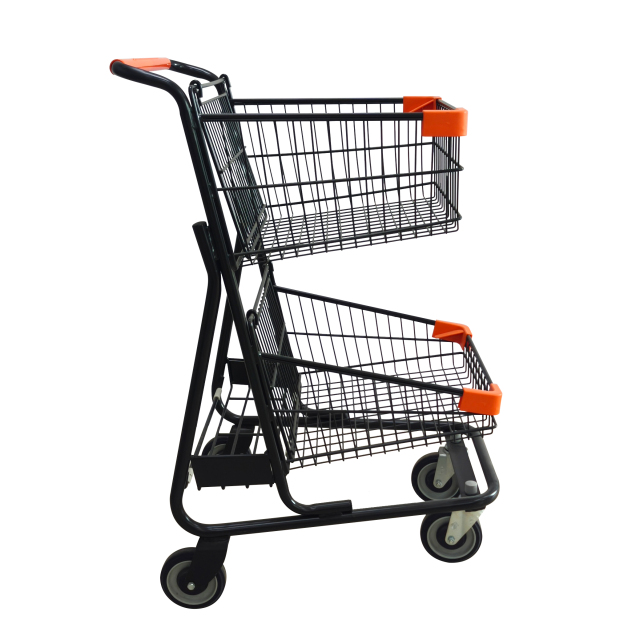 Double Basket Metal Express Shopping Cart