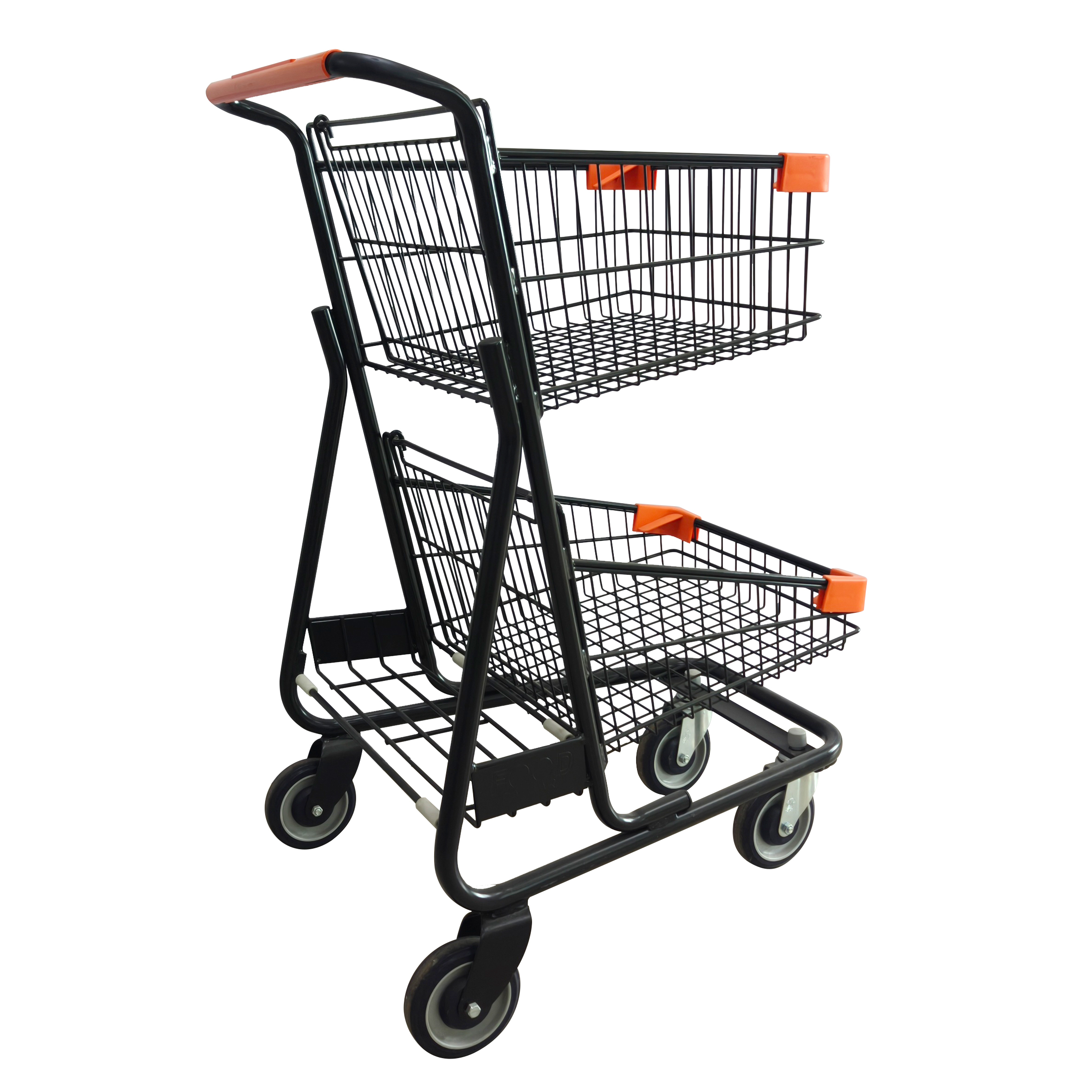 Double Basket Metal Express Shopping Cart