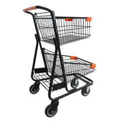 Double Basket Metal Express Shopping Cart