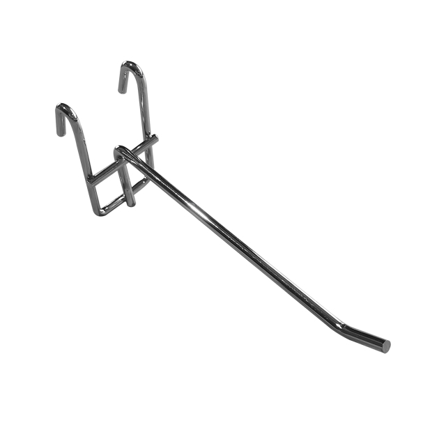 Chrome Plated Grid Wire Mesh Single Prong Display Hook