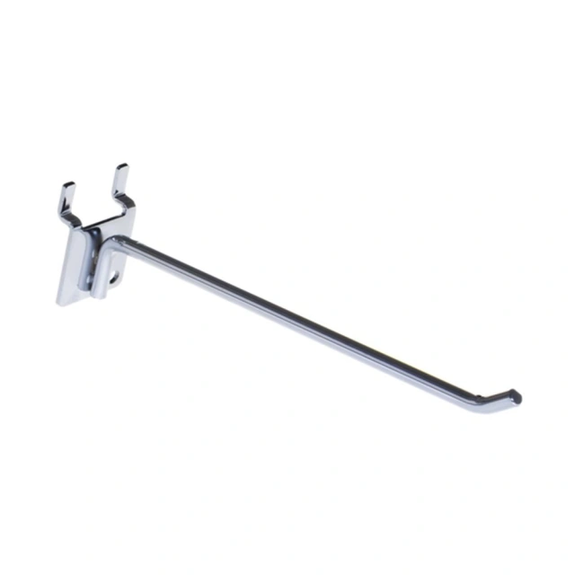 Metal Wire Single Prong Pegboard Hook With Back Plated