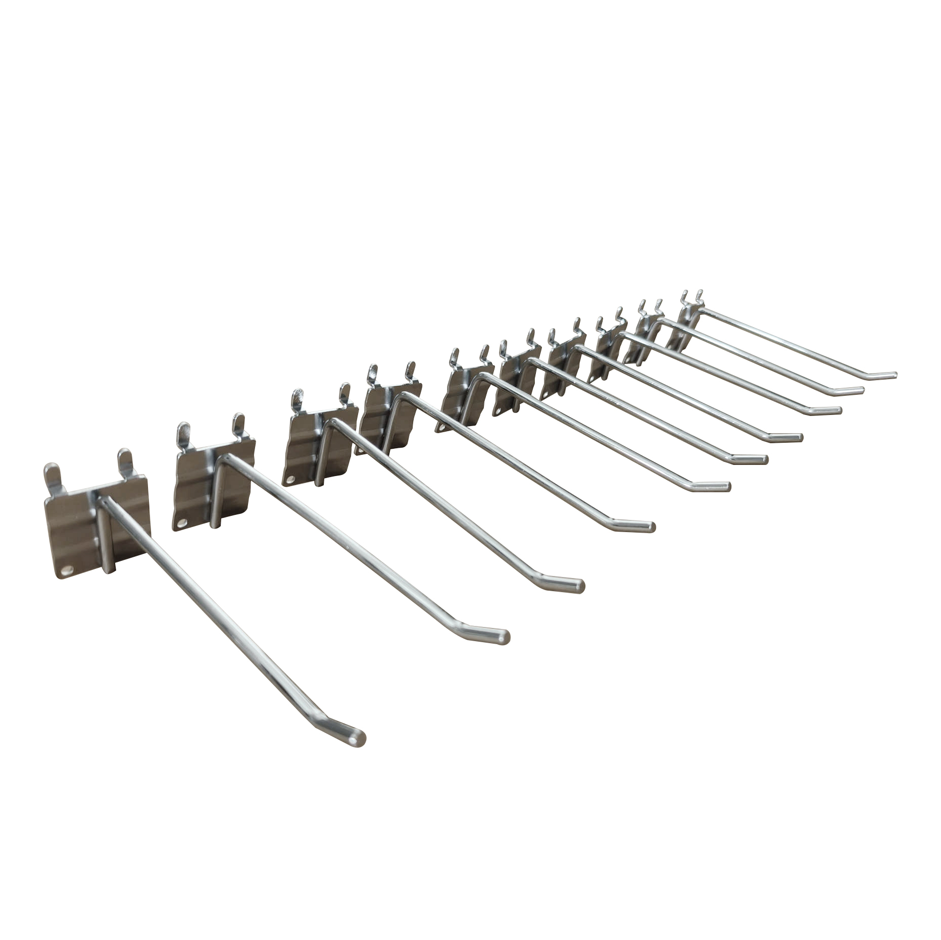 Metal Wire Single Prong Pegboard Hook With Back Plated