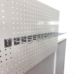 Metal Wire Single Prong Pegboard Hook With Back Plated