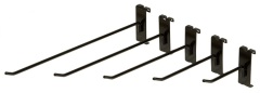Gridwall Mesh Panel Single Prong Display Hook – Chrome/Black