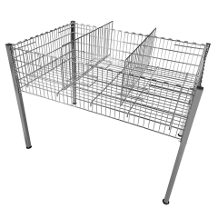 Chromed Promotion Cage/Dump Bin with Divider
