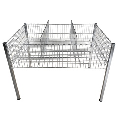 Chromed Promotion Cage/Dump Bin with Divider