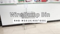 Large Square Zinc Dump Basket – Collapsible Display Bin