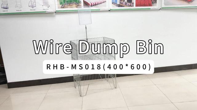 Large Square Zinc Dump Basket – Collapsible Display Bin