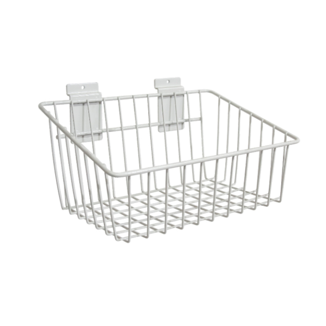 Slatwall Steel Wire Basket Hanging Storage Basket