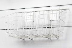 Slatwall Steel Wire Basket Hanging Storage Basket